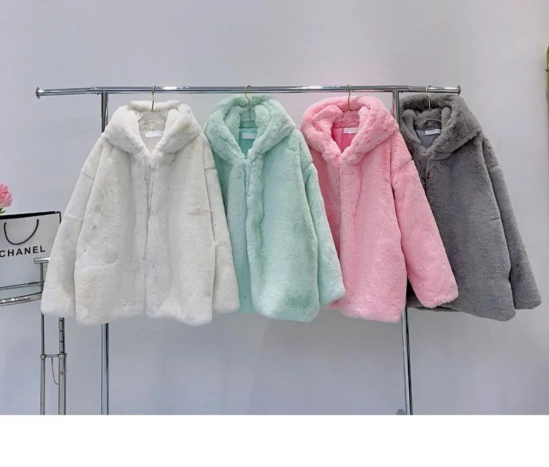 VelvaFur Hooded Plush Sweatshirt