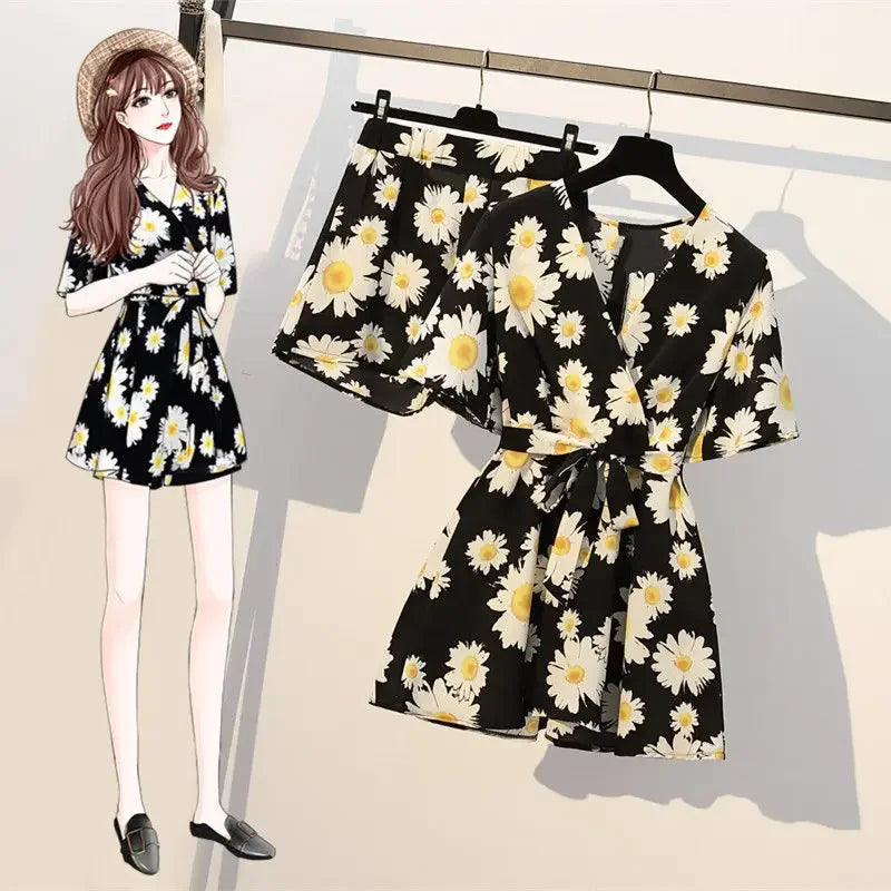 Bloom Essence Chiffon Suit Set