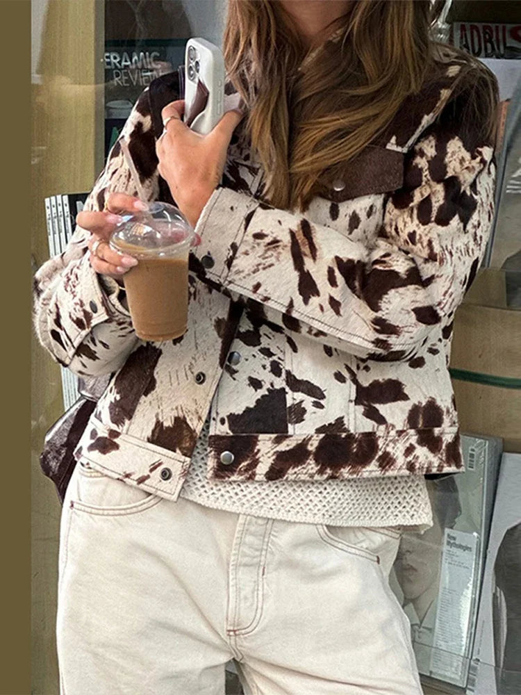 Spotted Style Vintage Short Jacket