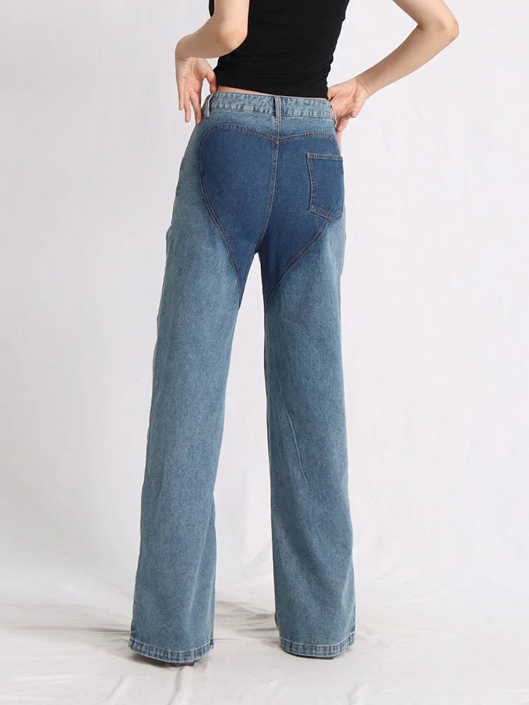Flora Fusion High Waist Patch Jeans