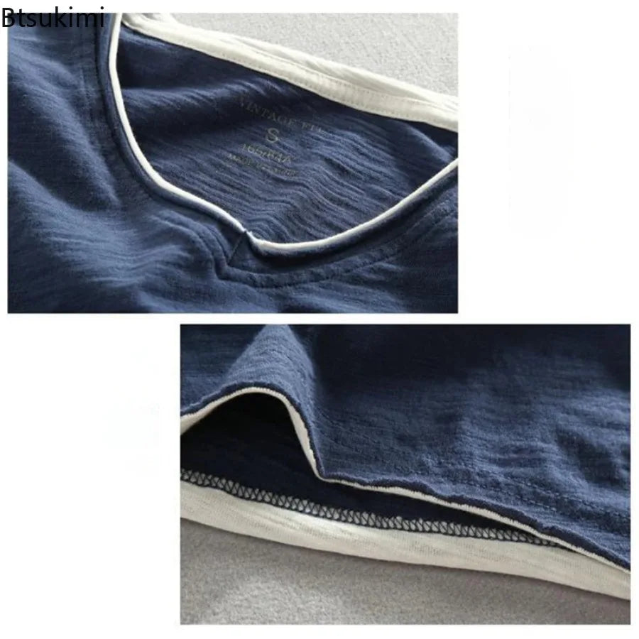 Raw Edge Vintage V Neck Tee Rich Allure