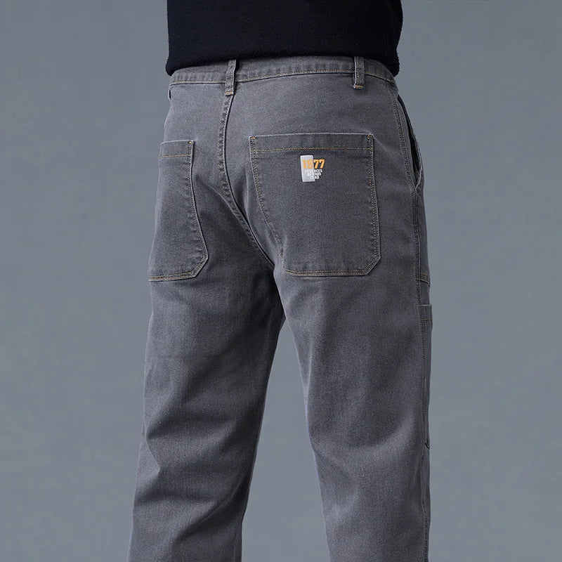 Street Flex Six-Pocket Print Jeans