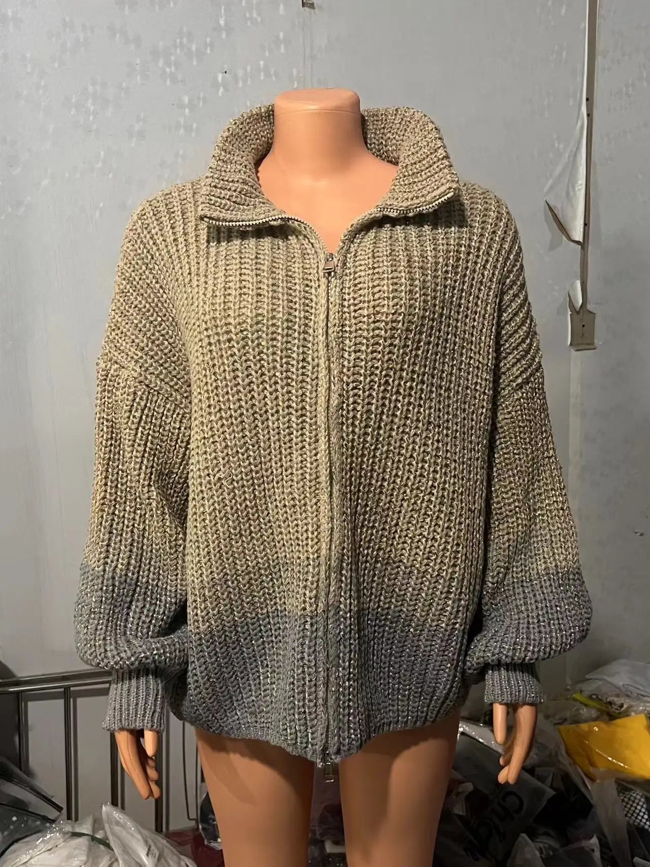 Sequin V-Neck Party Sweater