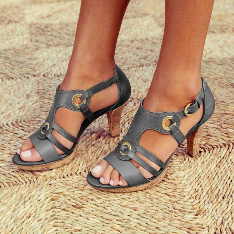 Pointed Toe Roman Leather Sandals