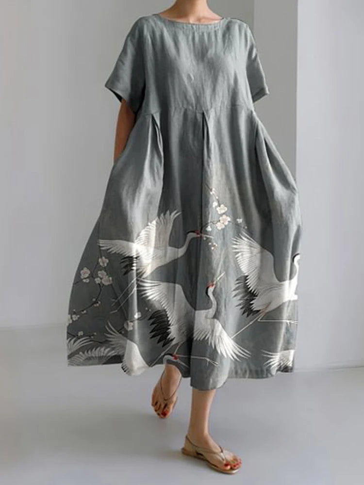 Sunny Vibes Printed Lounge Dress