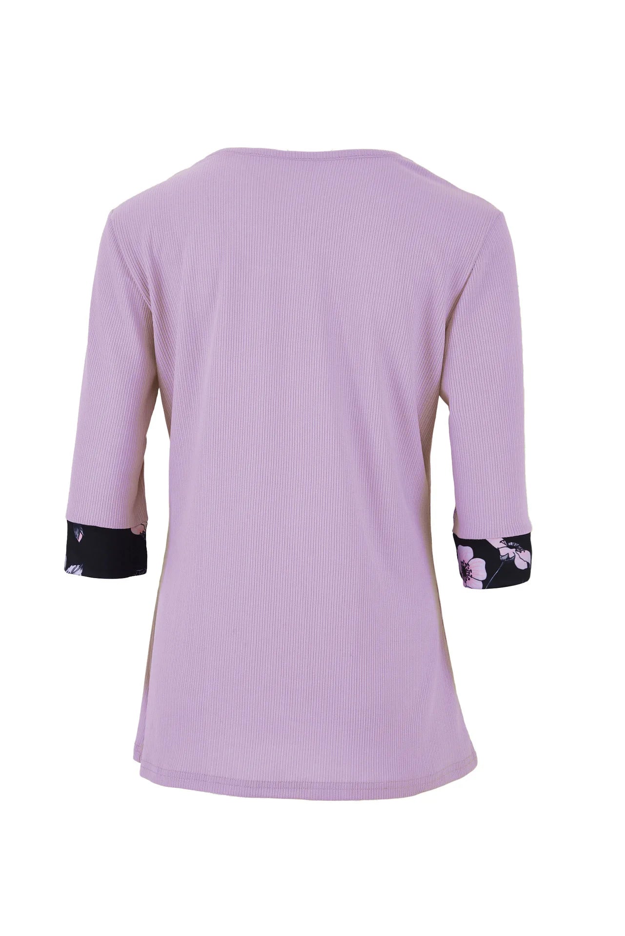 Layered Bloom Splice Casual Top