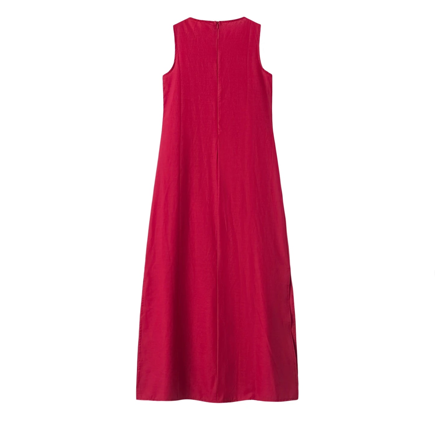 Cotton Slit Hem Boho Dress