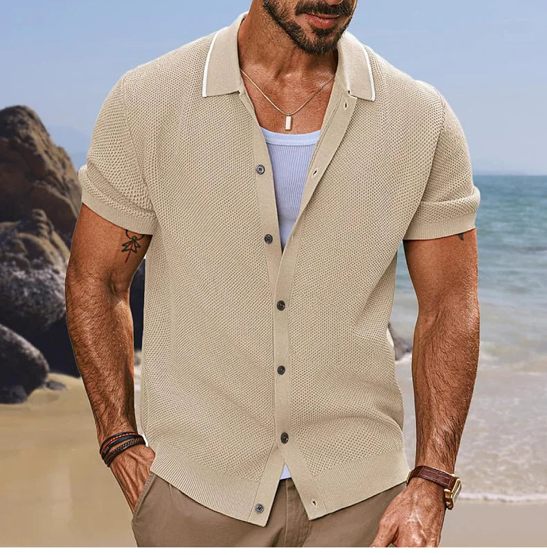 Luxe Breeze Knit Polo Shirt
