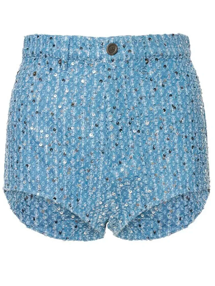 Glimmer Edge Sequin Denim Set