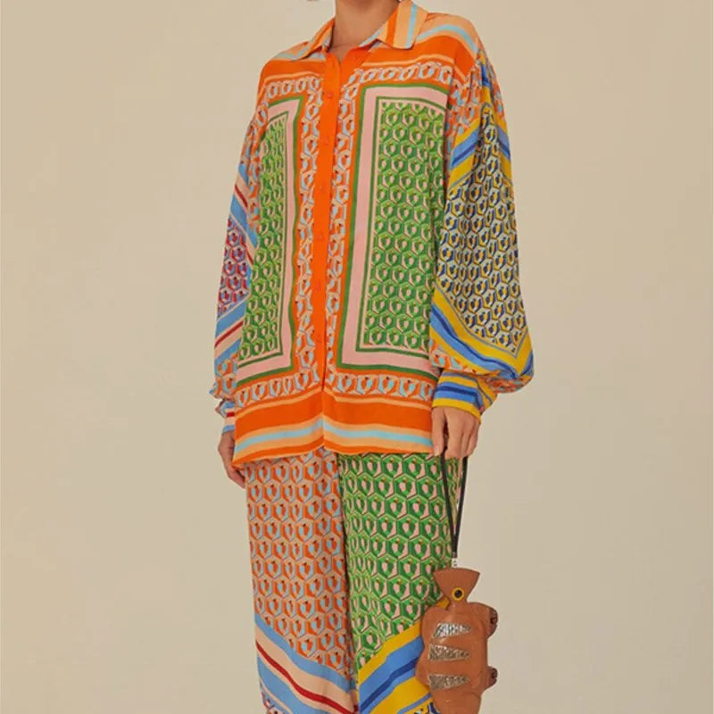 Lush Escape Printed Shirt Set