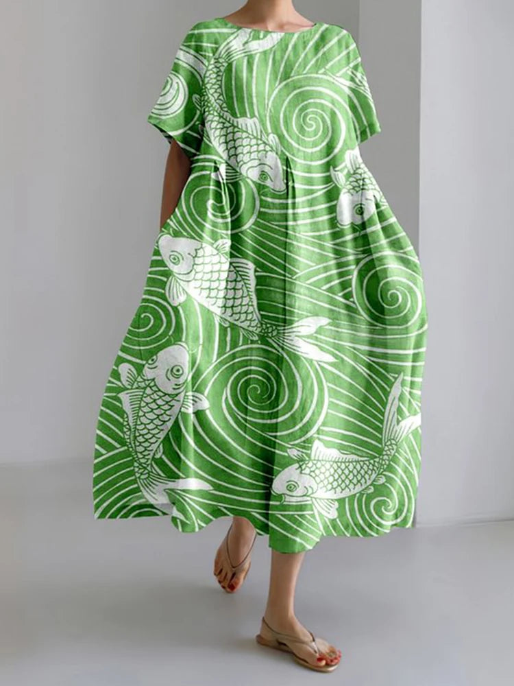 Sunny Vibes Printed Lounge Dress