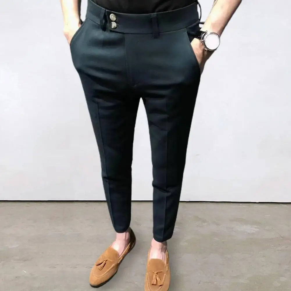 Sharp Line Slim Fit Suit Pants