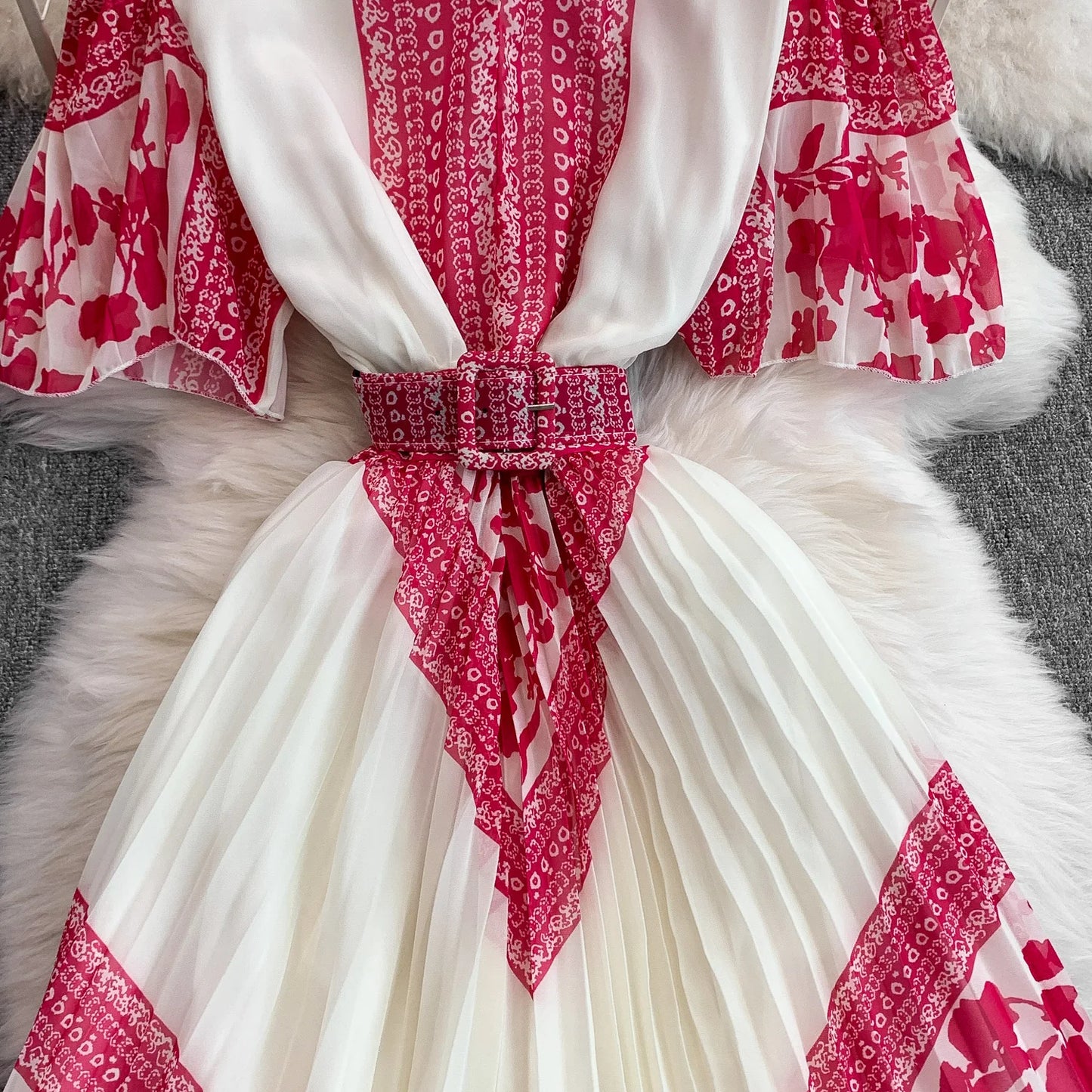 Retro Grace High Waist Midi Dress