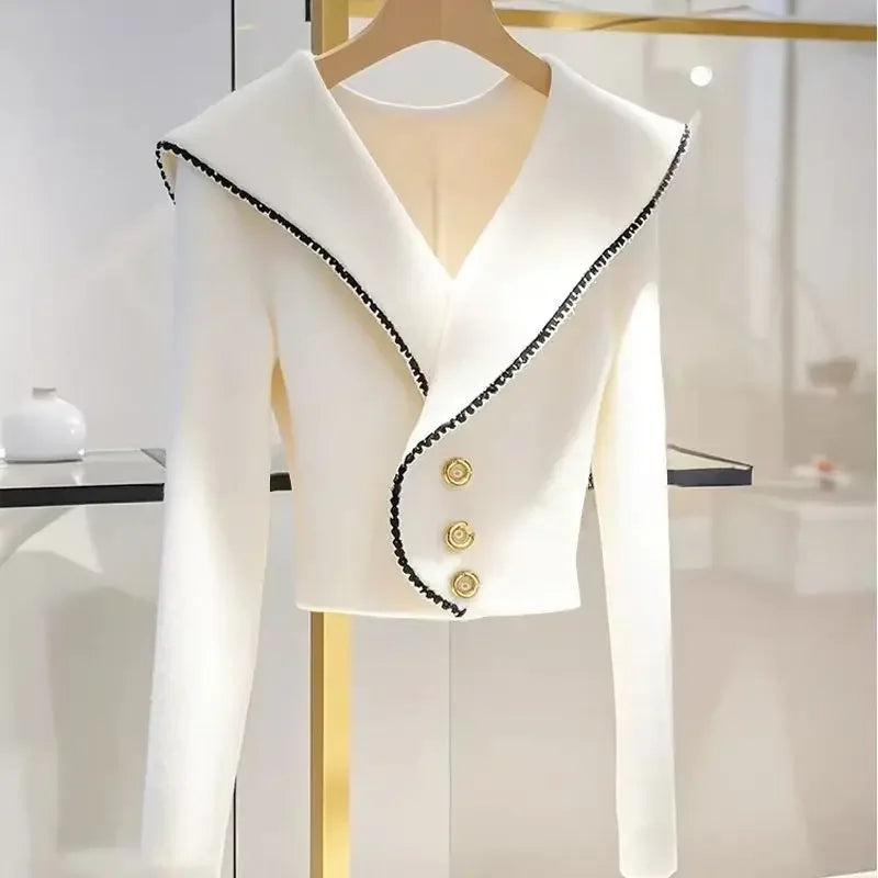 Vintage Chic Slim Knit Cardigan