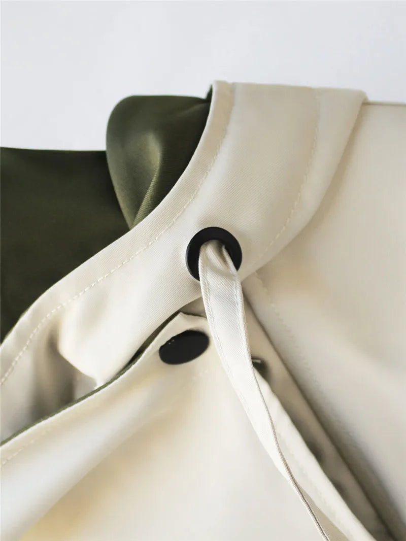 Breeze Flow Zipper Trench Coat