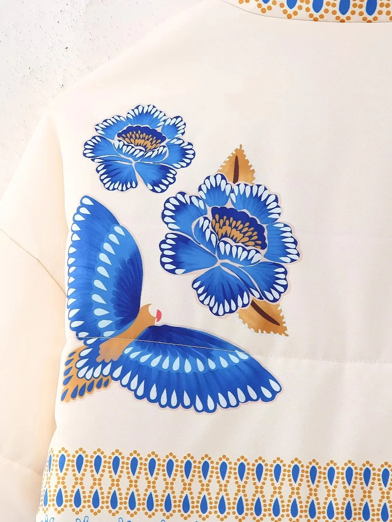 Vivid Charm Printed Lapel Jacket