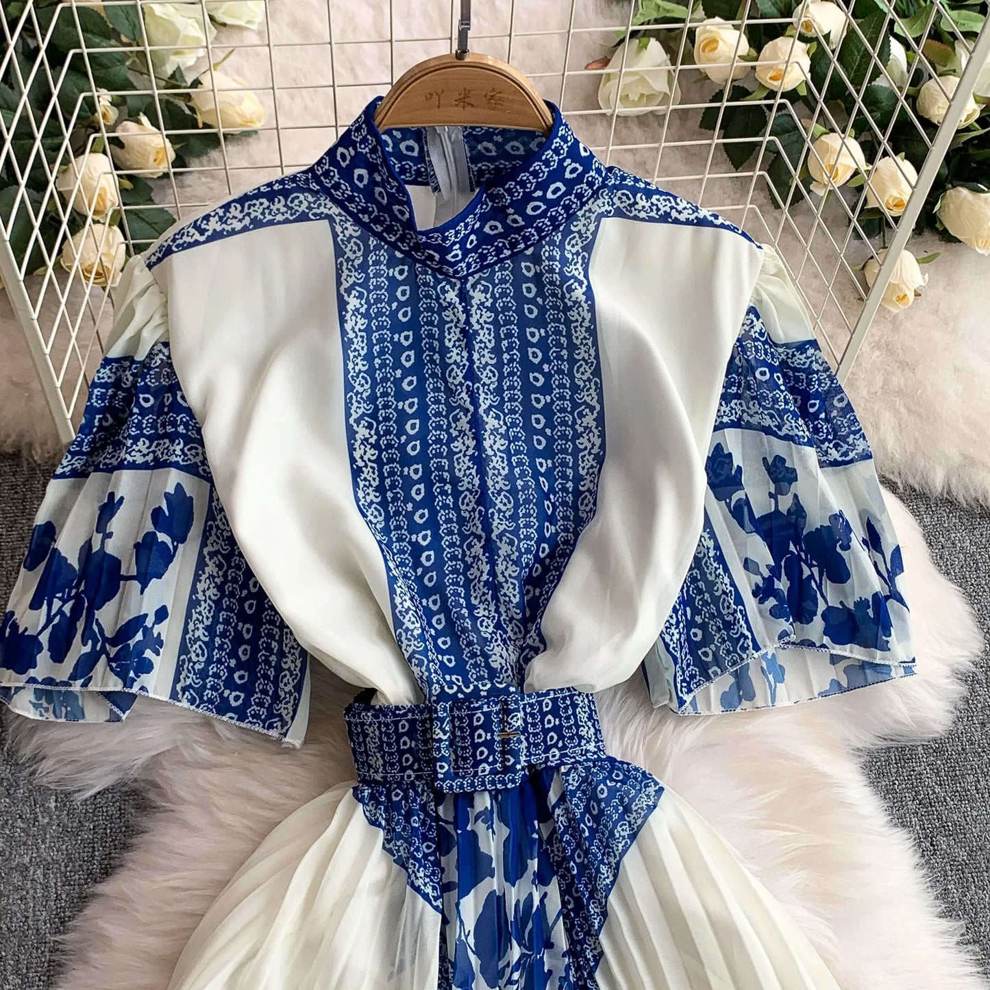 Retro Grace High Waist Midi Dress