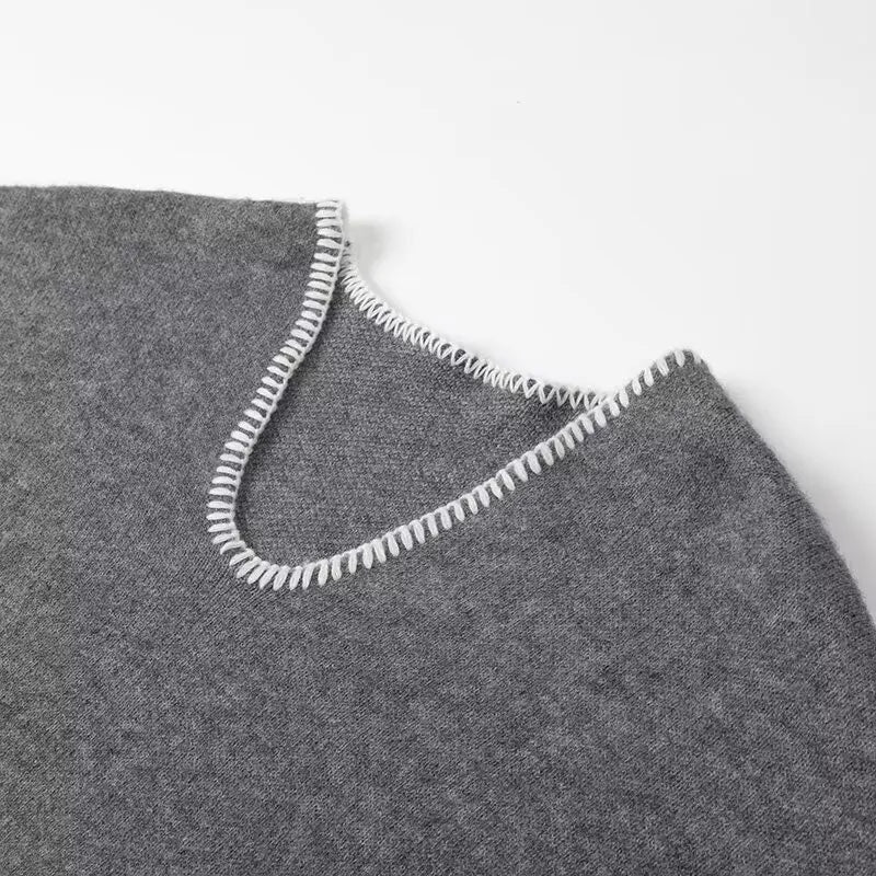 Retro Ease V-Neck Knit Jumper