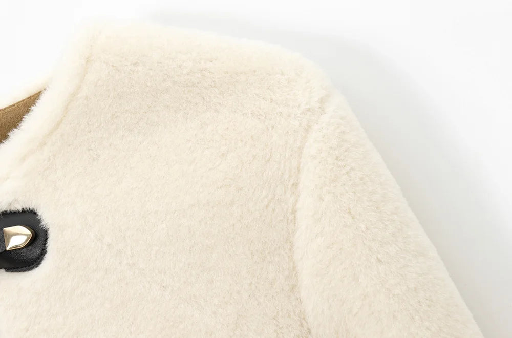 Thick Faux Fur Toggle Jacket