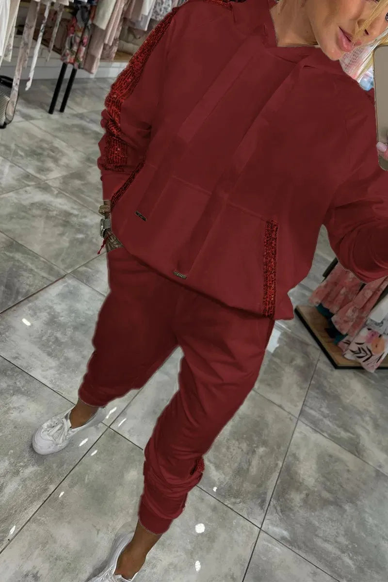 GlimmerFit Sequin Pocket 2-Piece Set