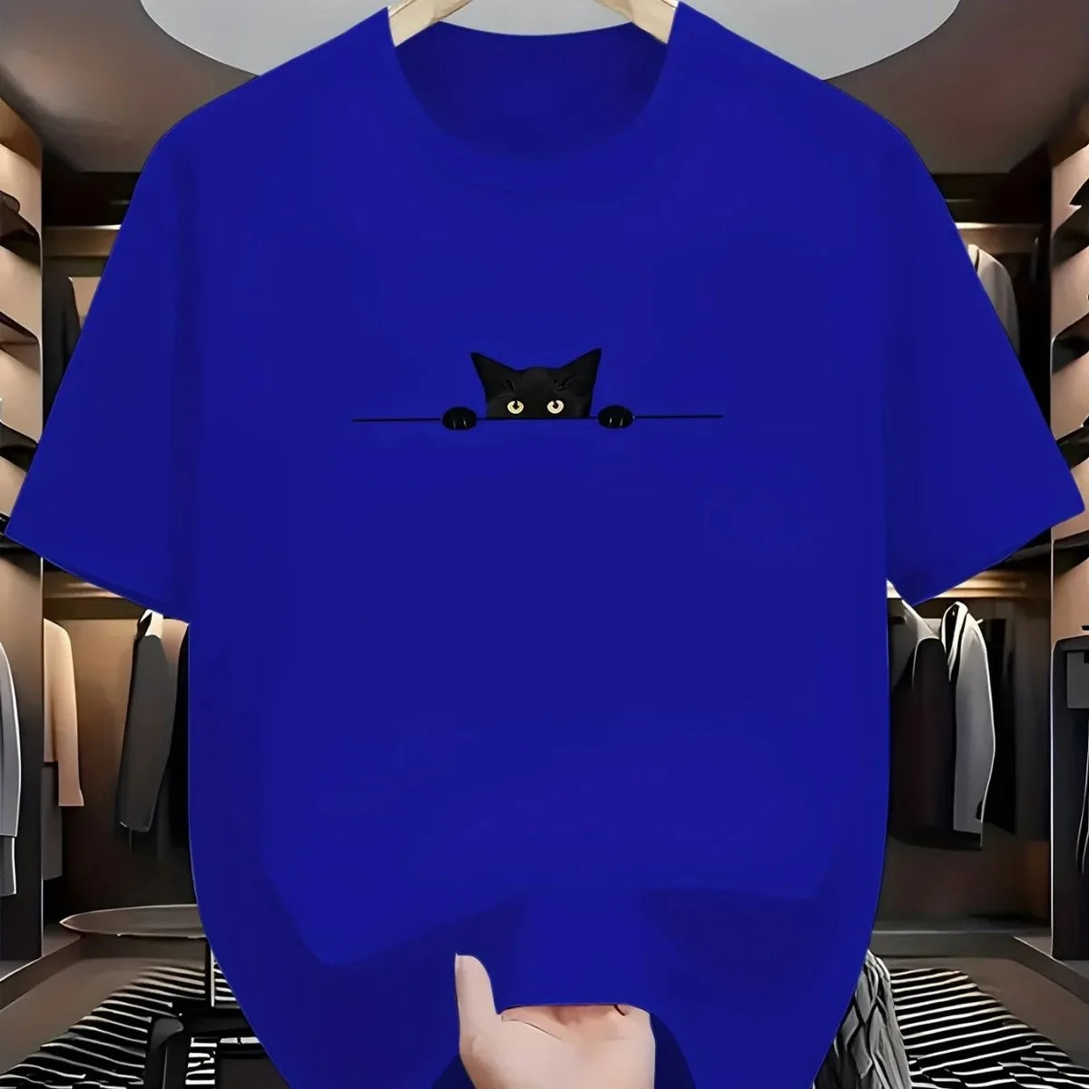 Cat Print Cotton Tee