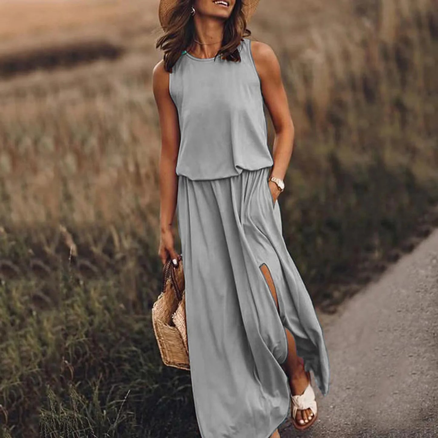 Sleeveless Suspender Office Sundress