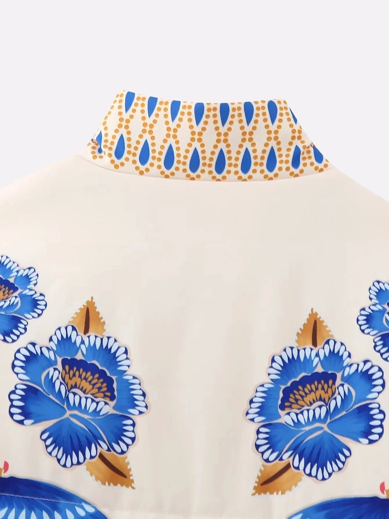 Vivid Charm Printed Lapel Jacket