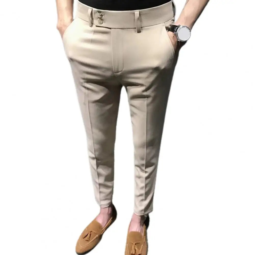 Sharp Line Slim Fit Suit Pants