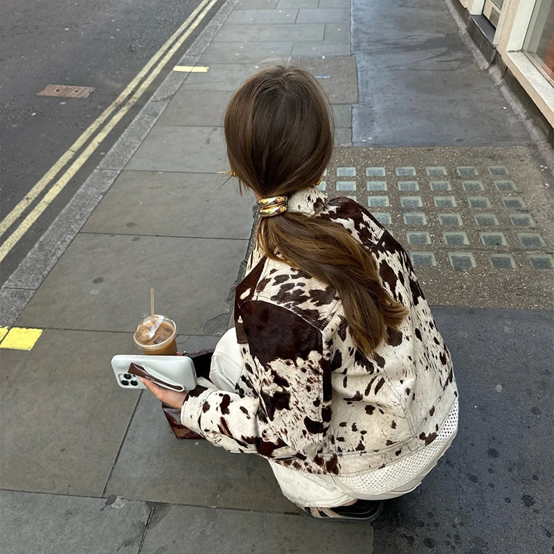 Spotted Style Vintage Short Jacket