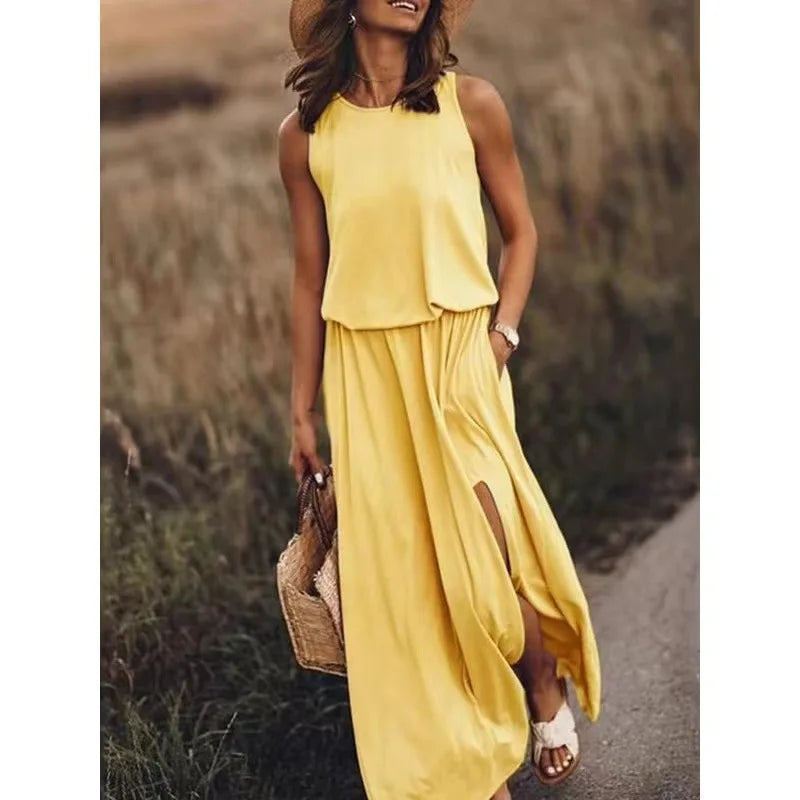 Sleeveless Suspender Office Sundress