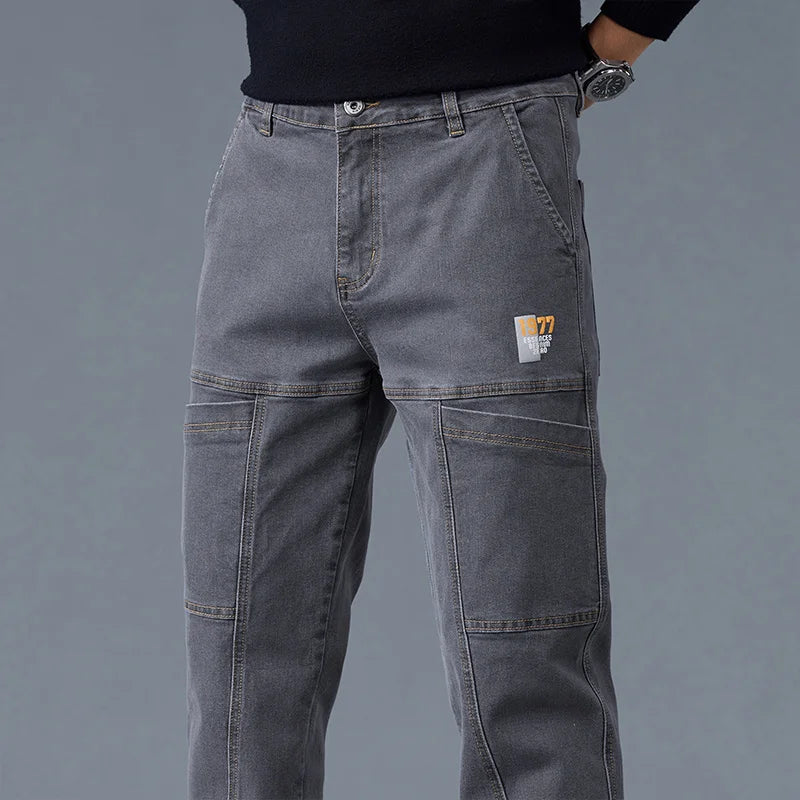 Street Flex Six-Pocket Print Jeans