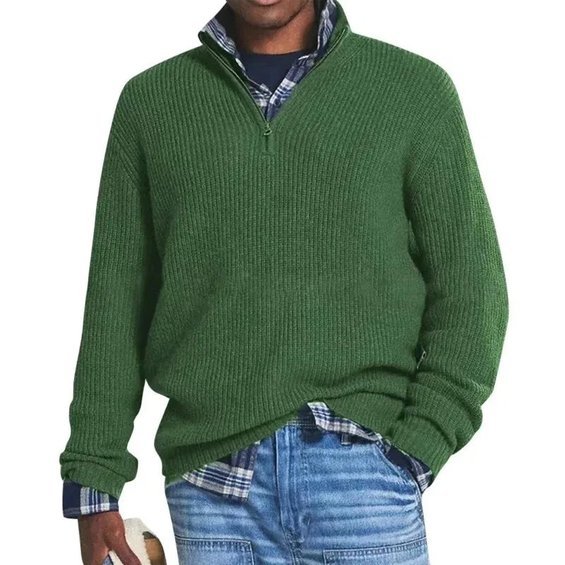 RegalZip Stand Collar Knit Jacket Rich Allure