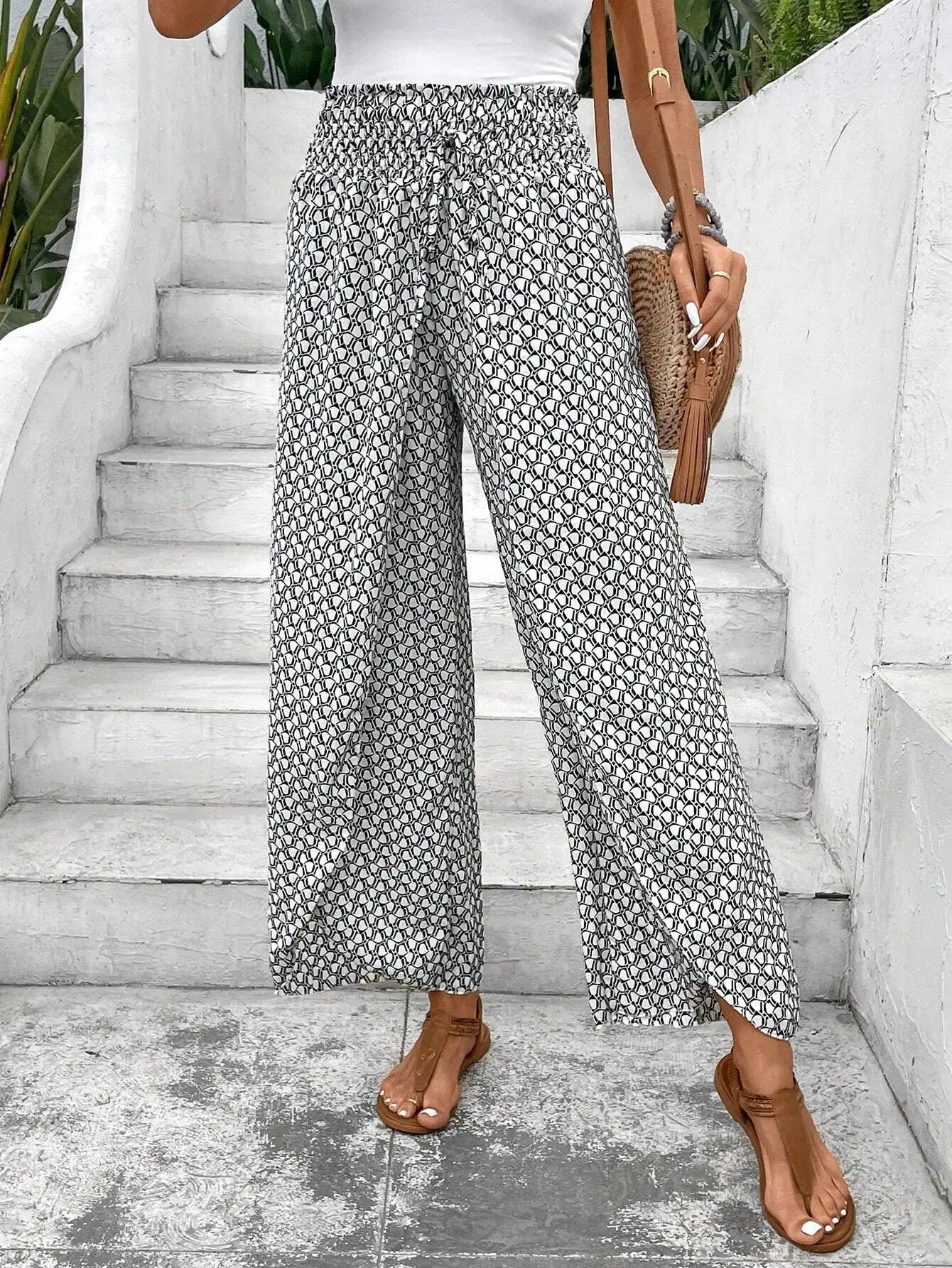 Petal Whisper Wide Leg Pants