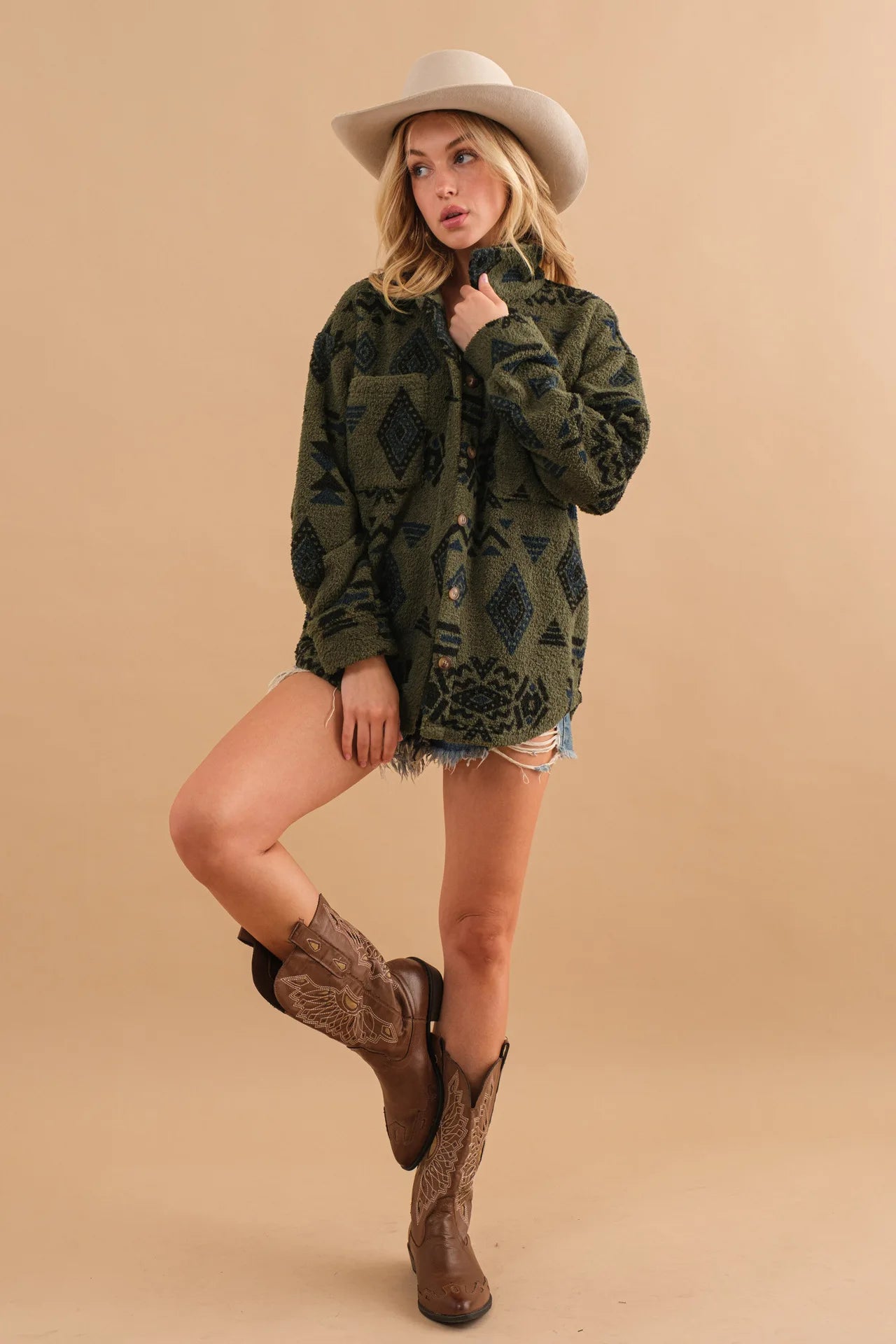 ArtiFolk Vintage Ethnic Print Coat