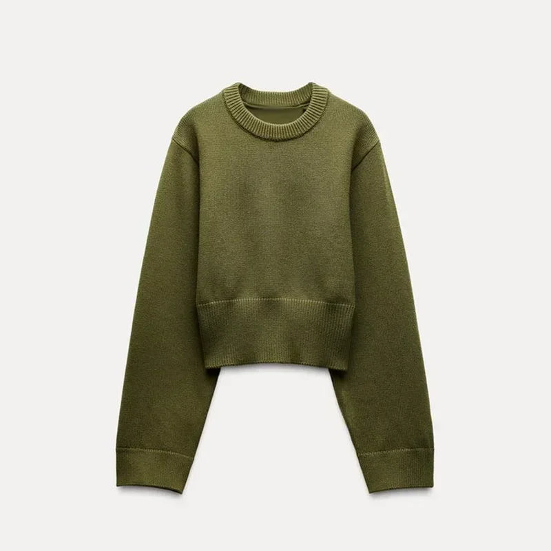 Chic Fluffy Knit Short Sweater Rich Allure