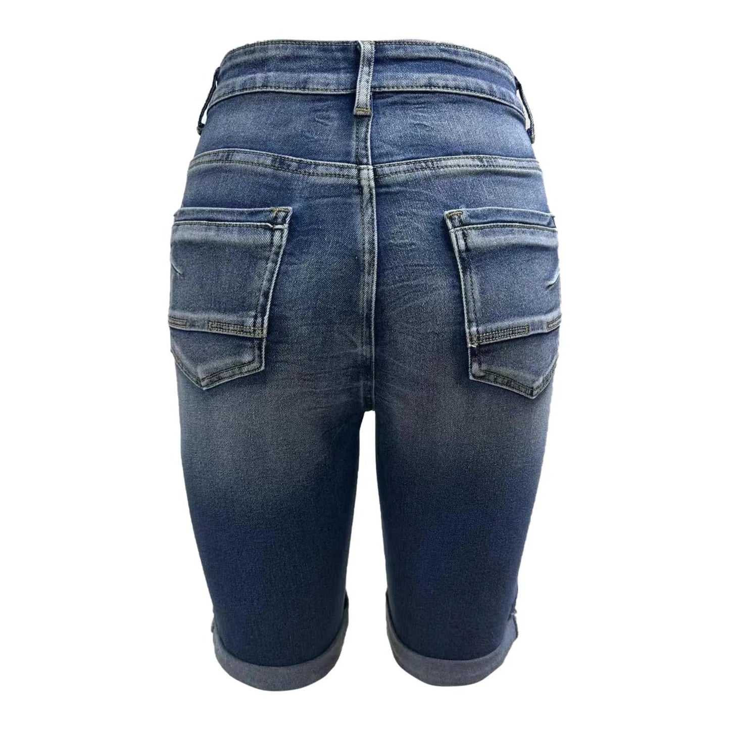 Trendy Edge High Waist Denim Shorts Rich Allure