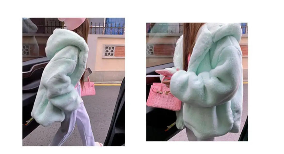 VelvaFur Hooded Plush Sweatshirt
