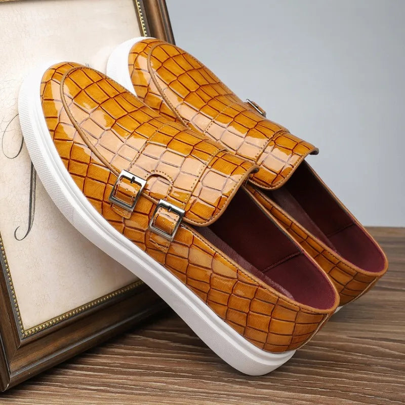 Alligator Monk Strap Dress Shoes Rich Allure