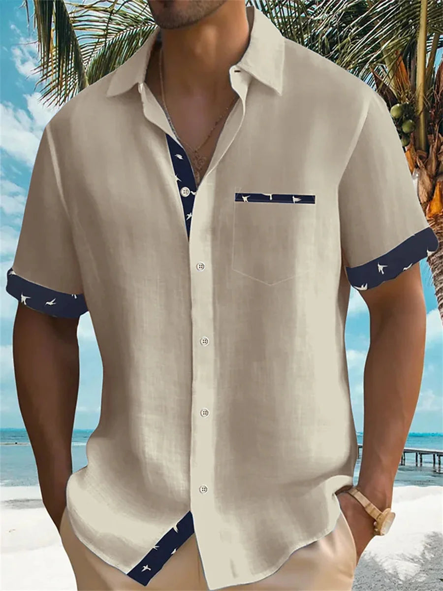 Tropic Vibe Men's Beach Shirt Rich Allure