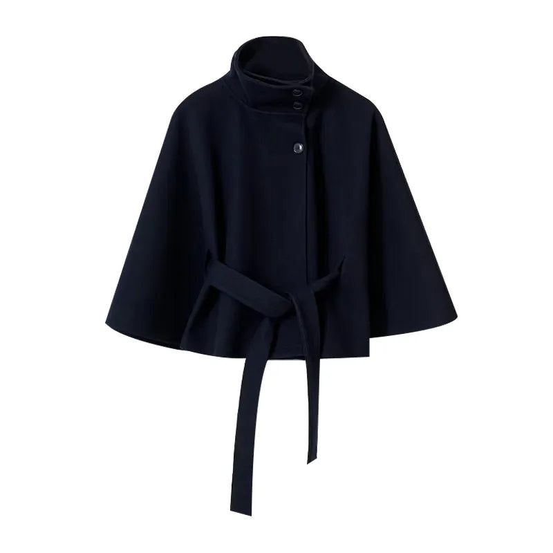 Snow Aura Belted Woolen Shawl