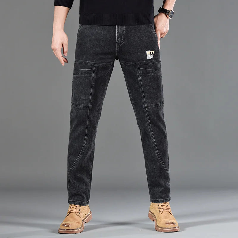 Street Flex Six-Pocket Print Jeans