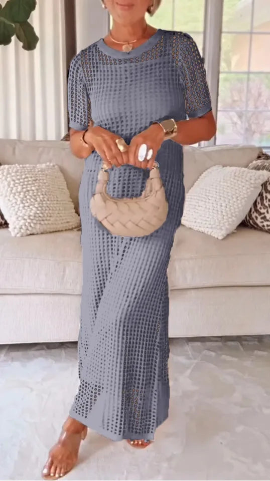 Lace Hollow Out Two-Piece Dress