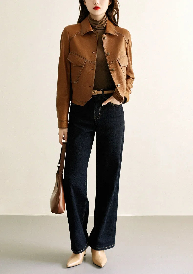 Rebel Gleam Slim Moto Leather Jacket
