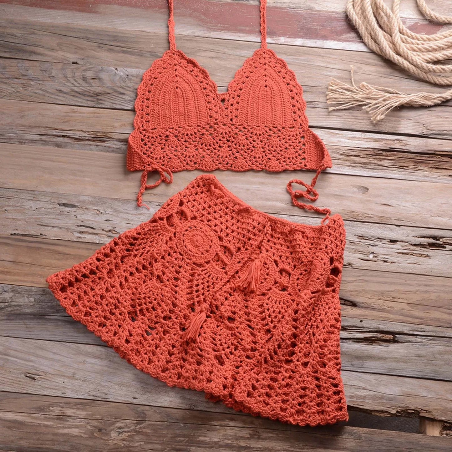 Ocean Charm Crochet Bikini Set