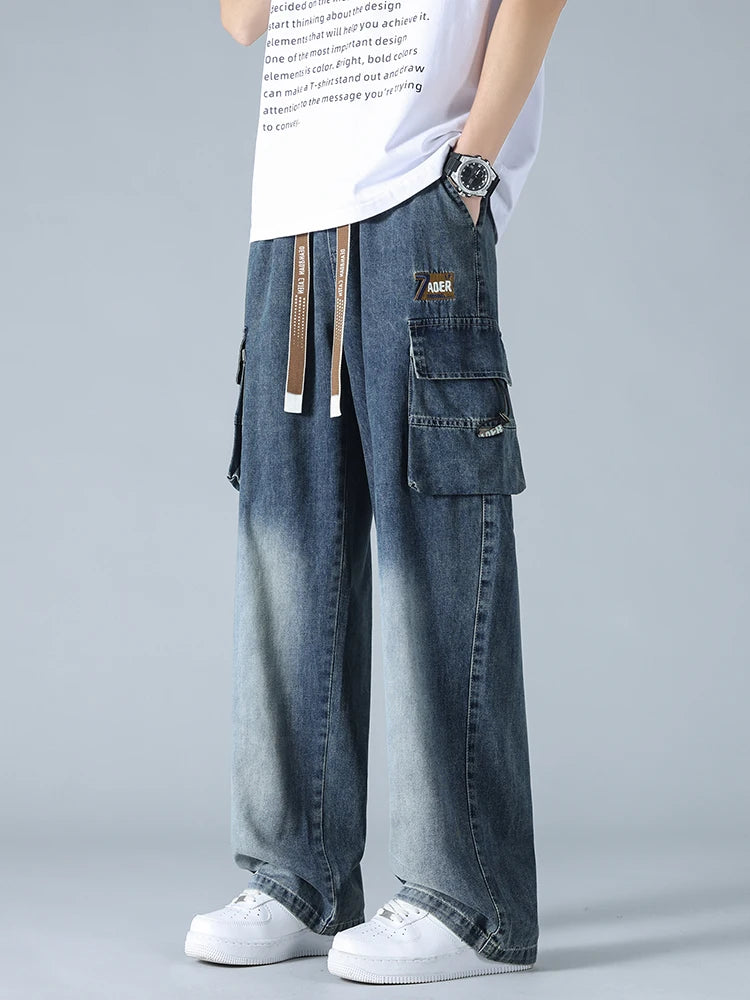 Urban Ease Wide Leg Cargo Jeans