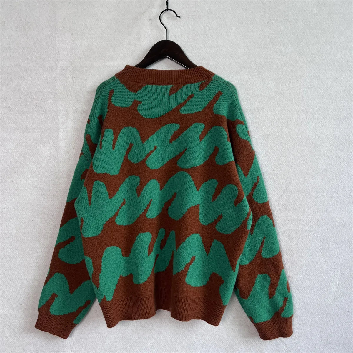 Stripe Craft Patchwork Knit Pullover