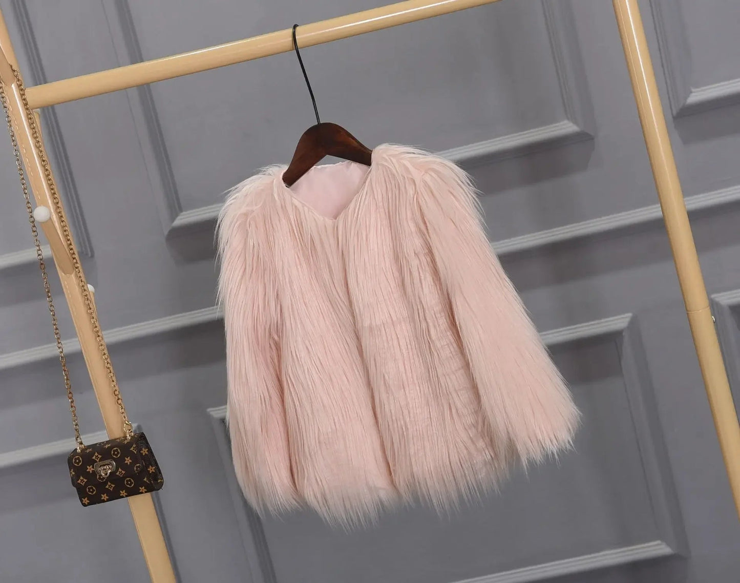 Cozy Pelt Faux Fur Button Coat Rich Allure