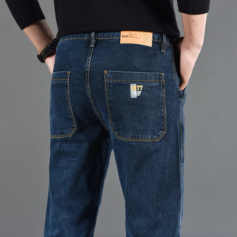 Street Flex Six-Pocket Print Jeans