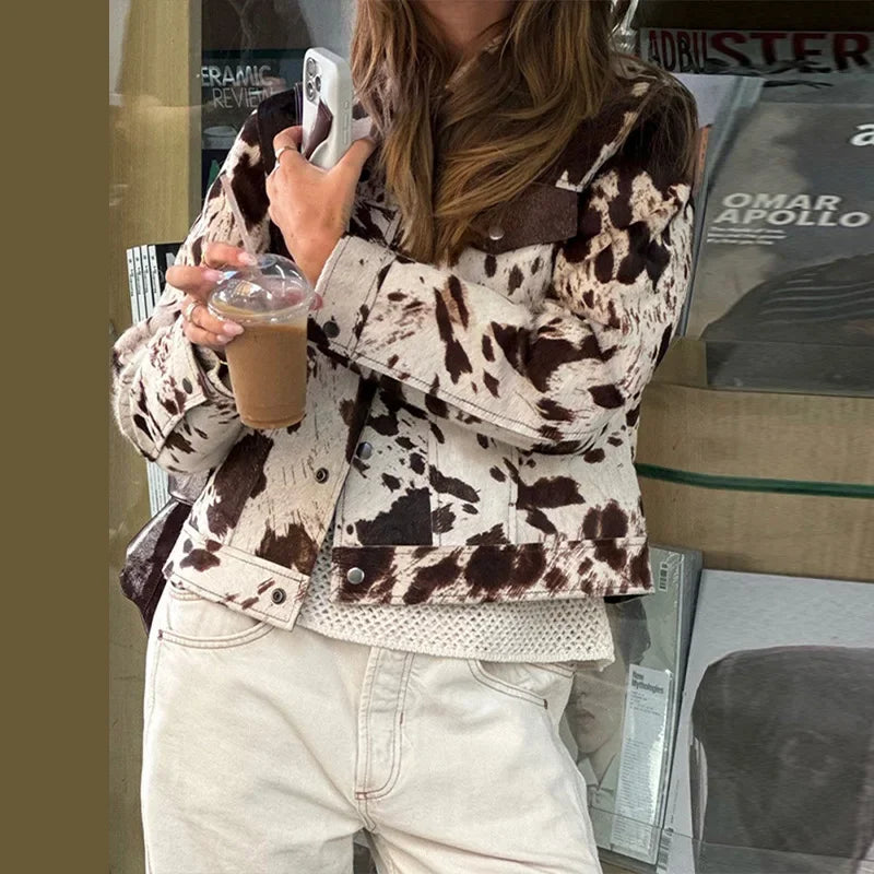 Spotted Style Vintage Short Jacket