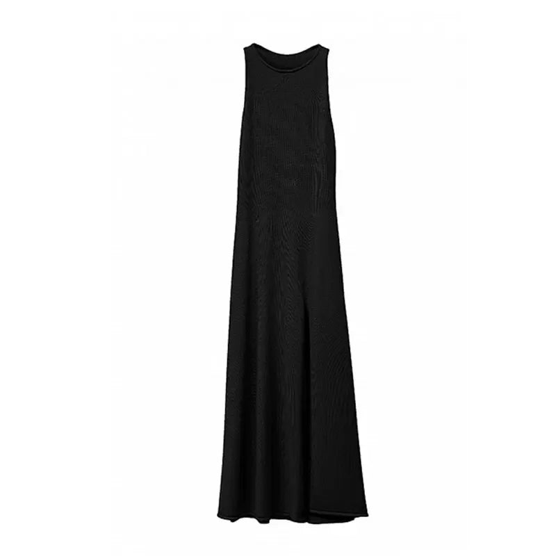 SculptKnit Sleeveless Split Midi Dress